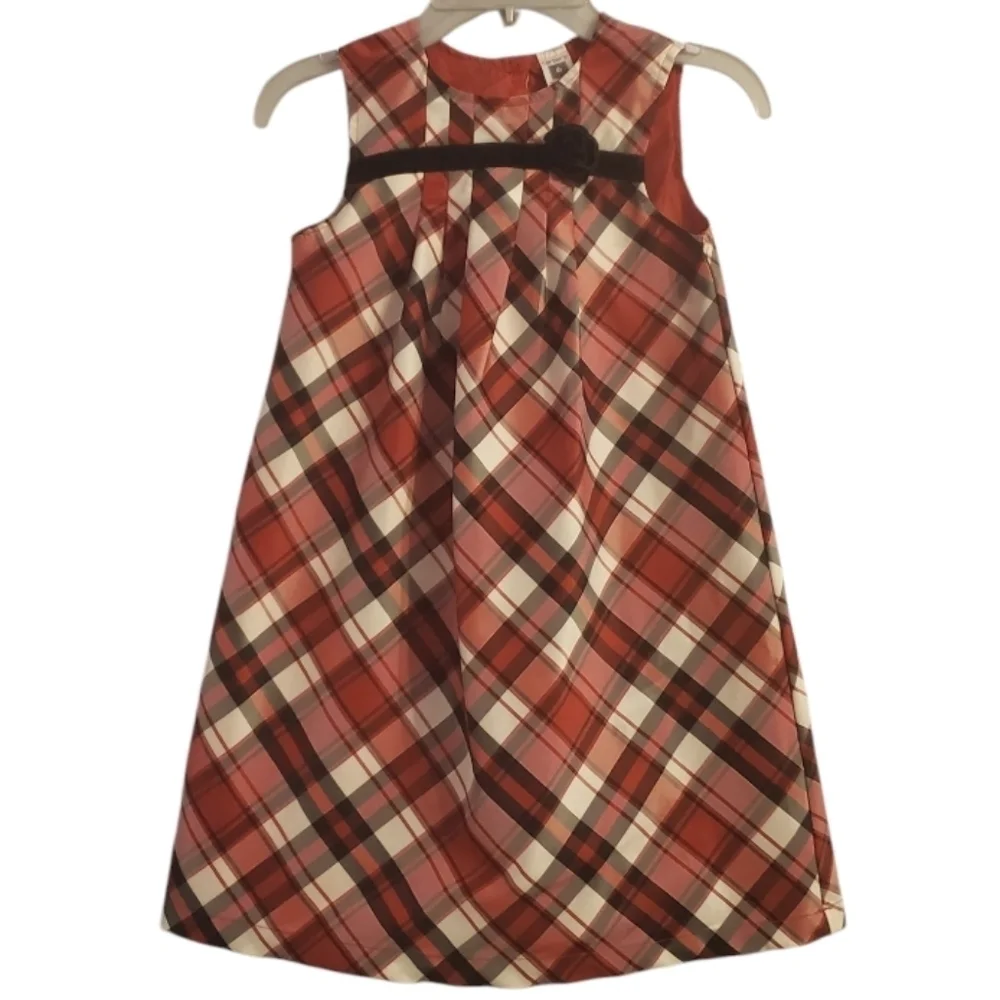 Carter's Girls Holiday Christmas Plaid Dress 6